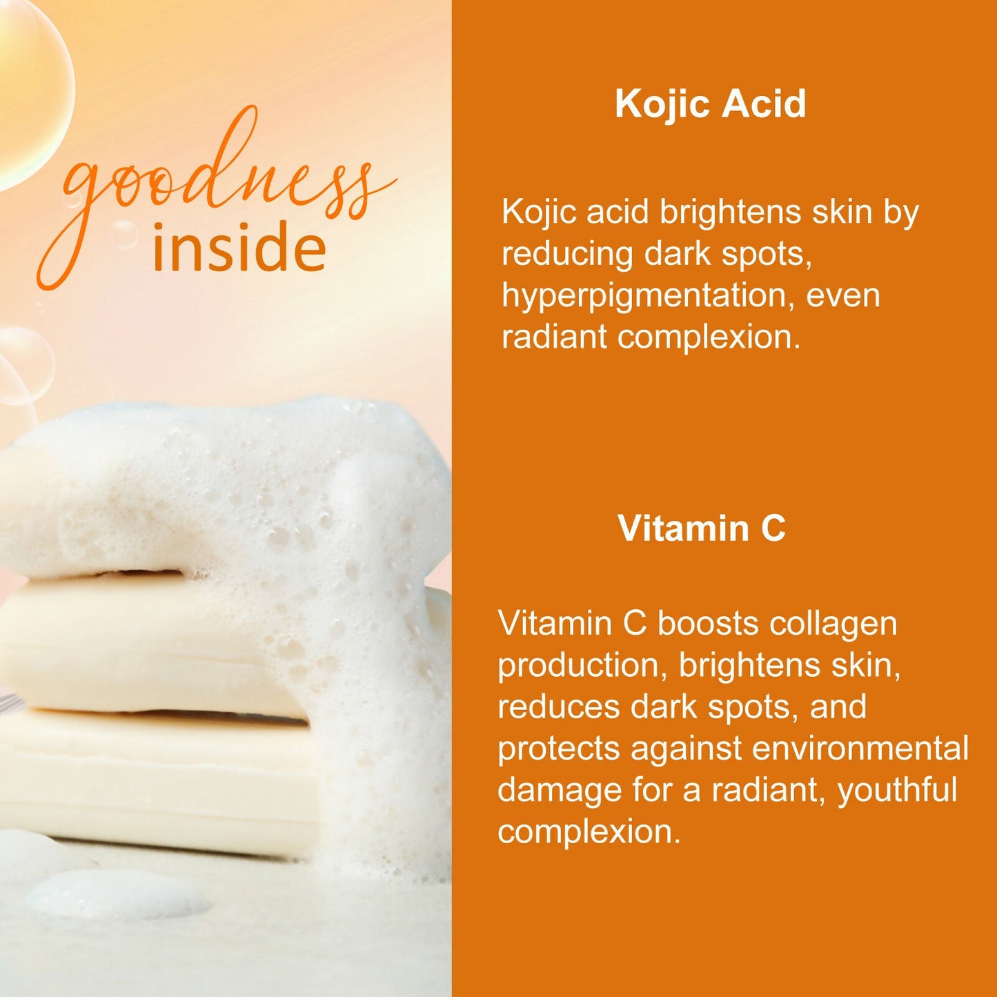 Globus Naturals Glutathione Skin Lightening Soap Enriched with Kojic Acid & Vitamin C, E, Reduces Dark Spots, Wrinkles & Fine Lines