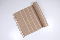 Shramdaan Handwoven Jute Runner with White Stripes