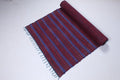 Shramdaan Maroon and Black Shaded Yoga Mat with Blue Stripes