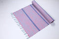 Shramdaan Blue and Red Shaded Yoga Mat with Blue Stripes