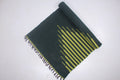 Shramdaan Night Green Yoga Mat with Lime Green Stripes