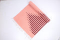 Shramdaan Melon Orange Yoga Mat with Maroon Red Stripes