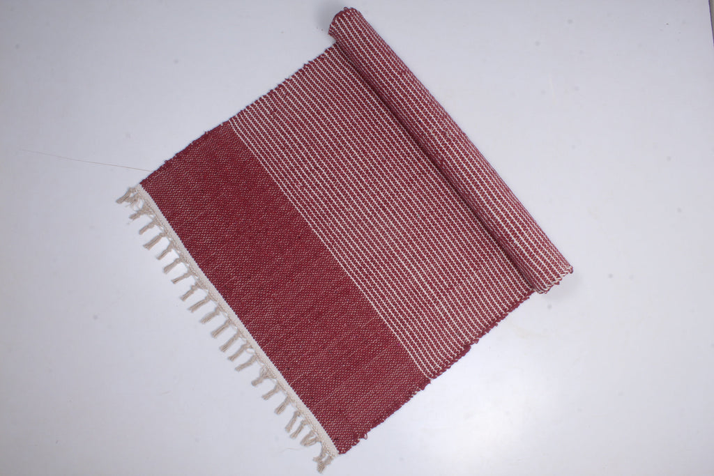 Shramdaan Violet Yoga Mate with White Stripes