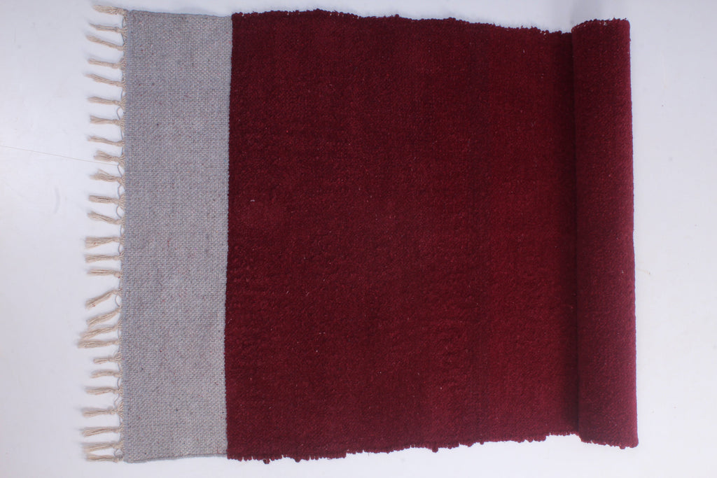Shramdaan Maroon Yoga Mate with White Border