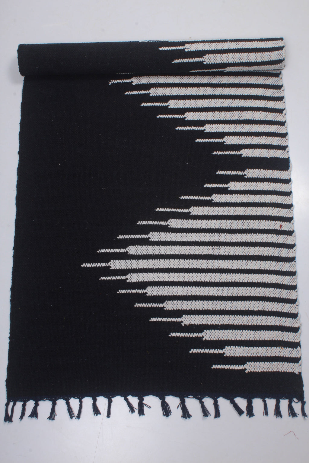 Shramdaan Black Yoga Mate with White Stripes