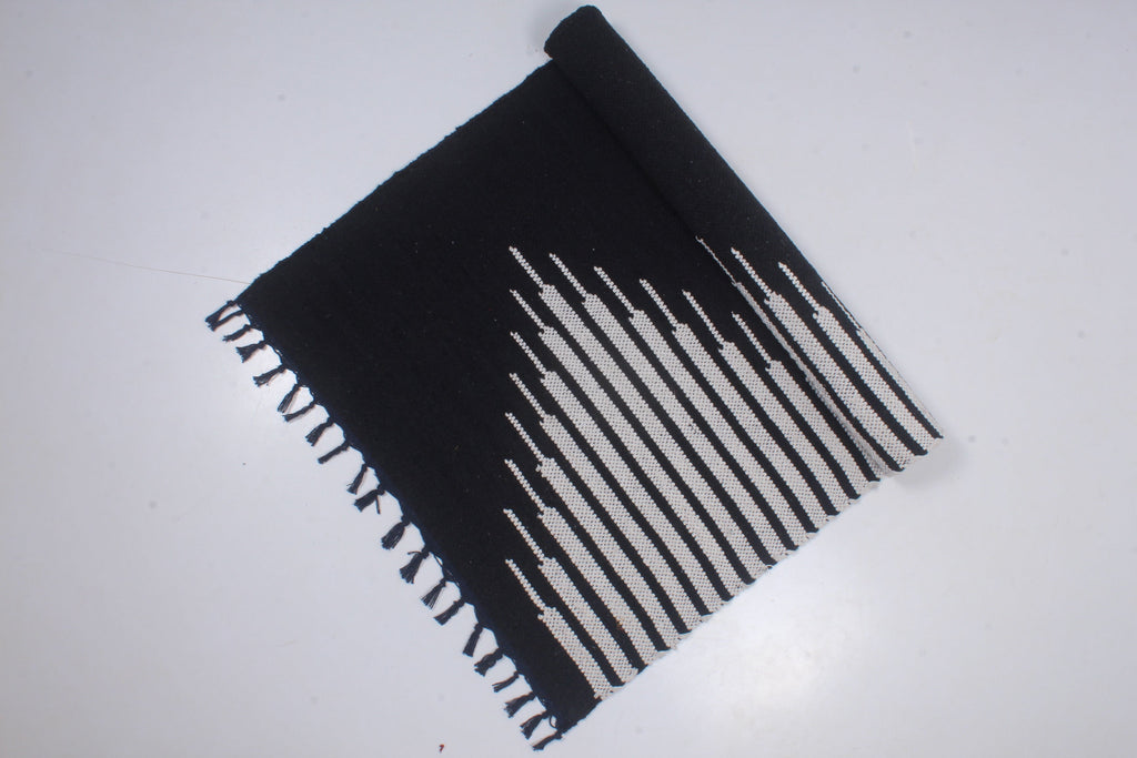 Shramdaan Black Yoga Mate with White Stripes