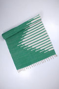 Shramdaan Green Yoga Mate with White Stripes