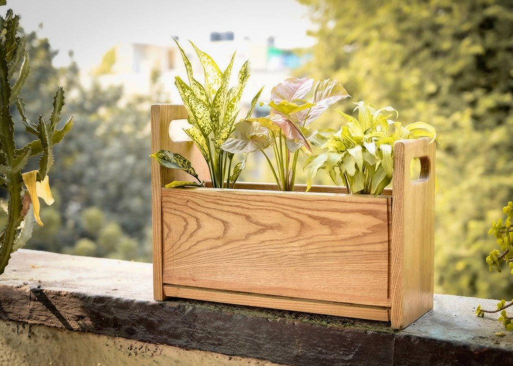 Planter Tray in Pine Wood | Natural Finish