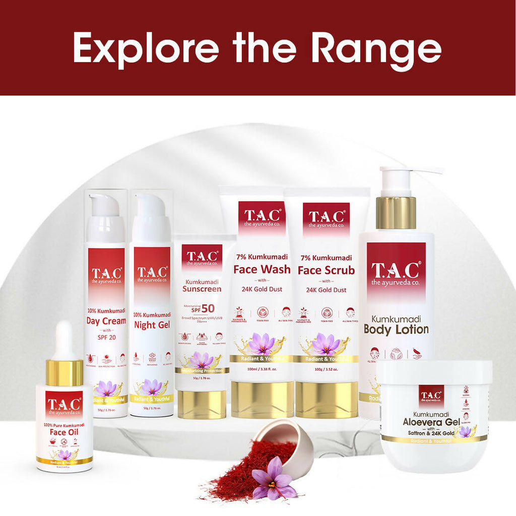 T.A.C - The Ayurveda Co. Kumkumadi Day Cream for Glowing Skin with SPF 20