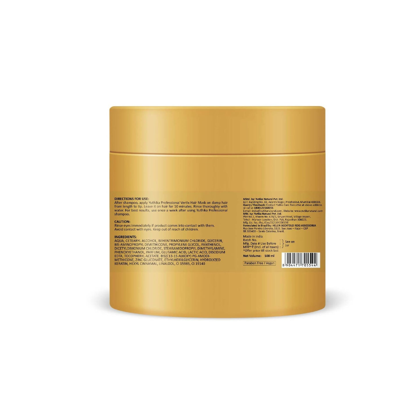 Yuthika Professional Vertix Hydrolyzed Keratin Hair Mask For Women & Men