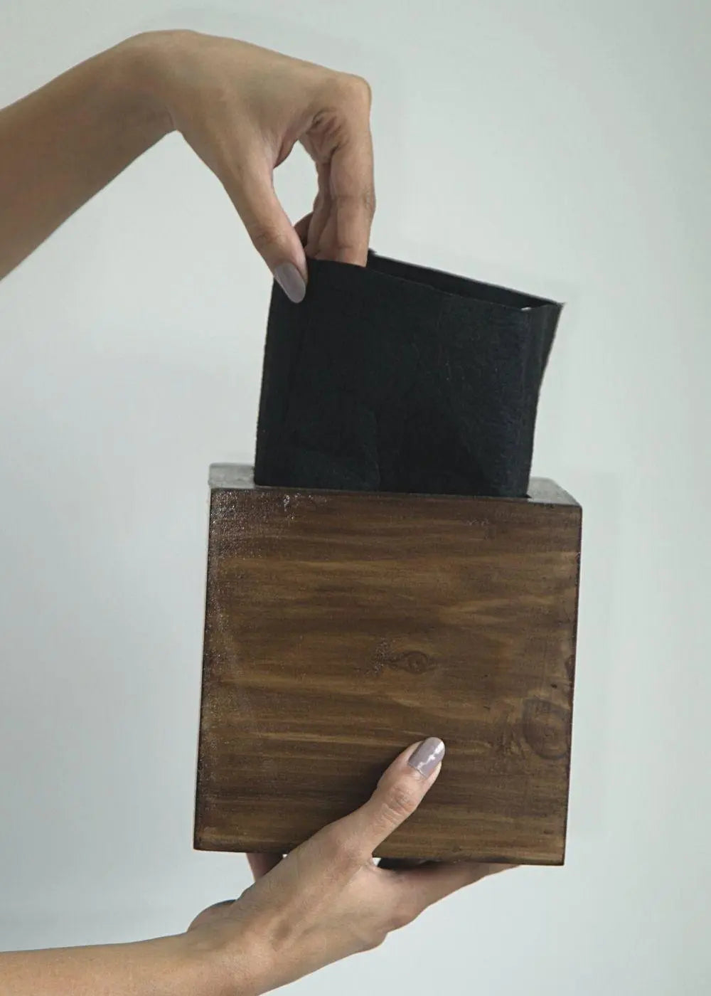 Cube Planter in Pine Wood | 6"