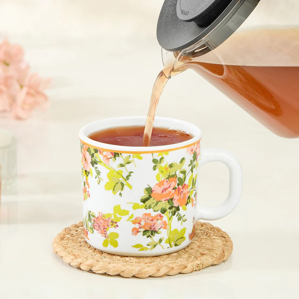 Borosil Larah Amora Opalware Mug Set of 6