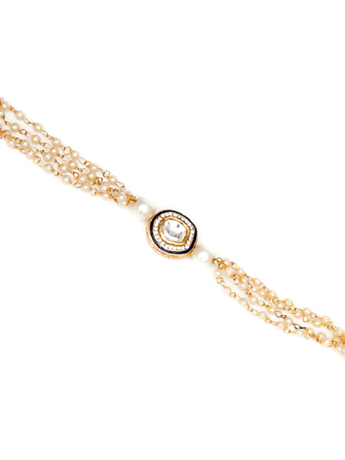 Designer kundan Rakhi - Ruby Raang