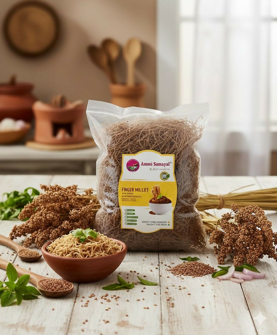 Ammi Samayal Ragi Vermicelli (Semiya/Sevai) and Natural Jaggery Combo