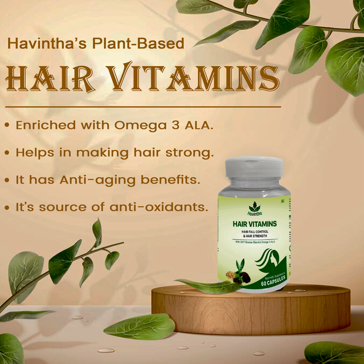 Havinth's Hair Combo Pack of Natural Hair Shampoo, Jata Aushadh Hair Oil and Hair Vitamin
