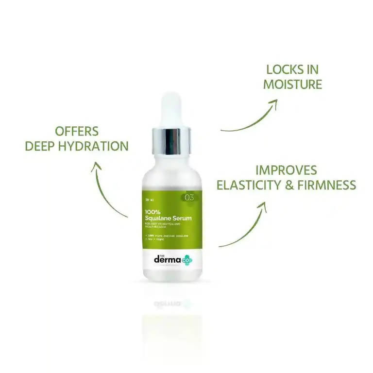 The Derma Co 100% Squalane Serum for Deep Hydration & Moisture Lock - 30 ml