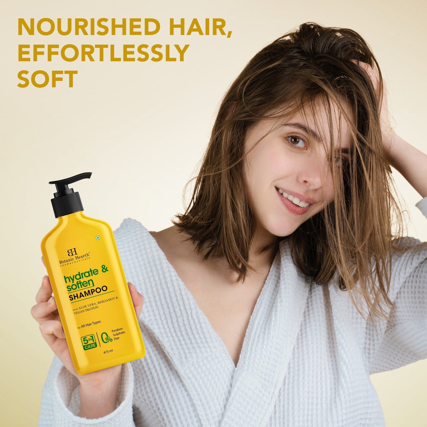 Botanic Hearth Hydrate & Soften Shampoo with Aloe Vera & Vegan Protein