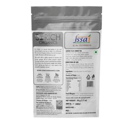 Sorich Organics Lemon Tulsi Green Tea