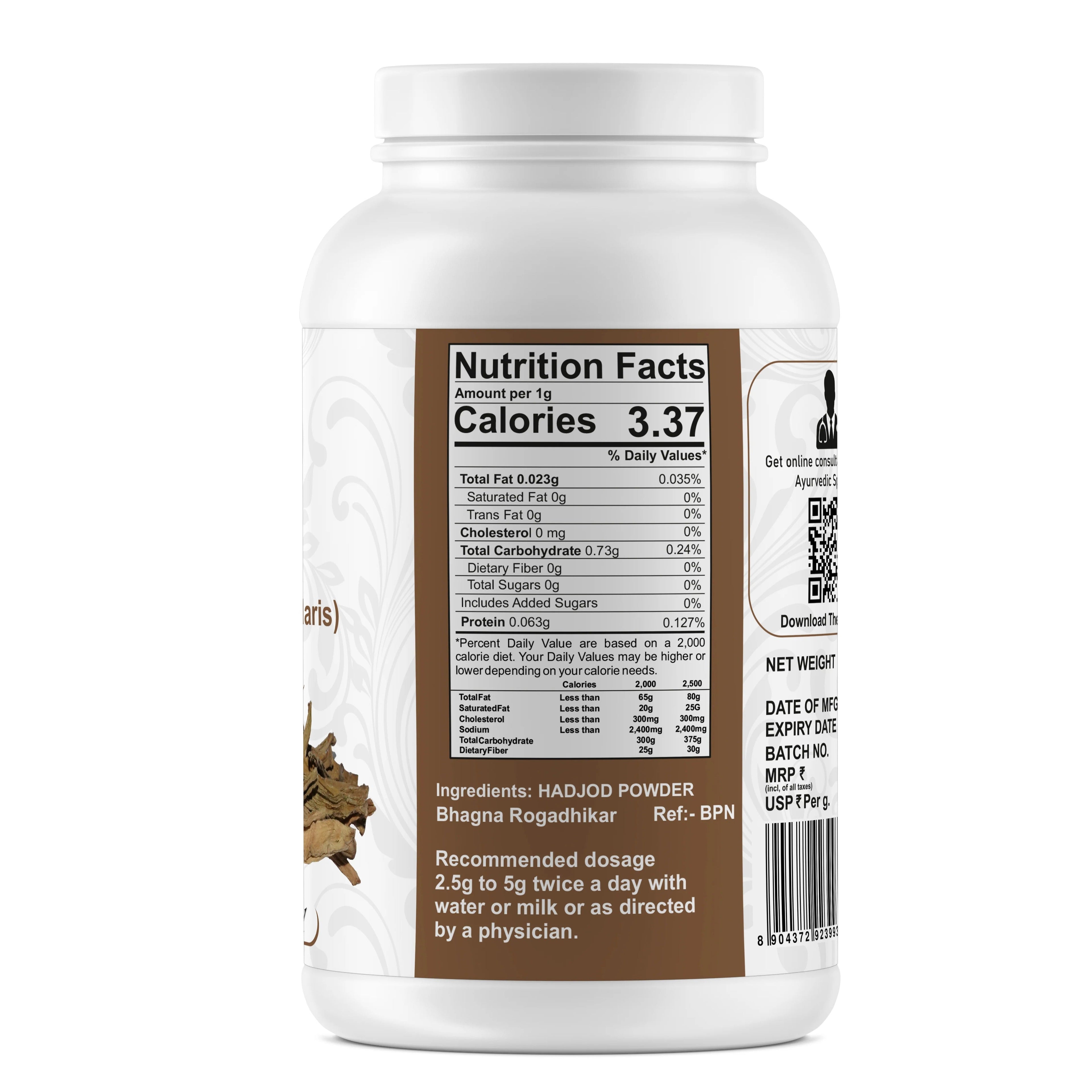 Yuvika Hadjod Powder Cissus Quadrangularis - 100 gms