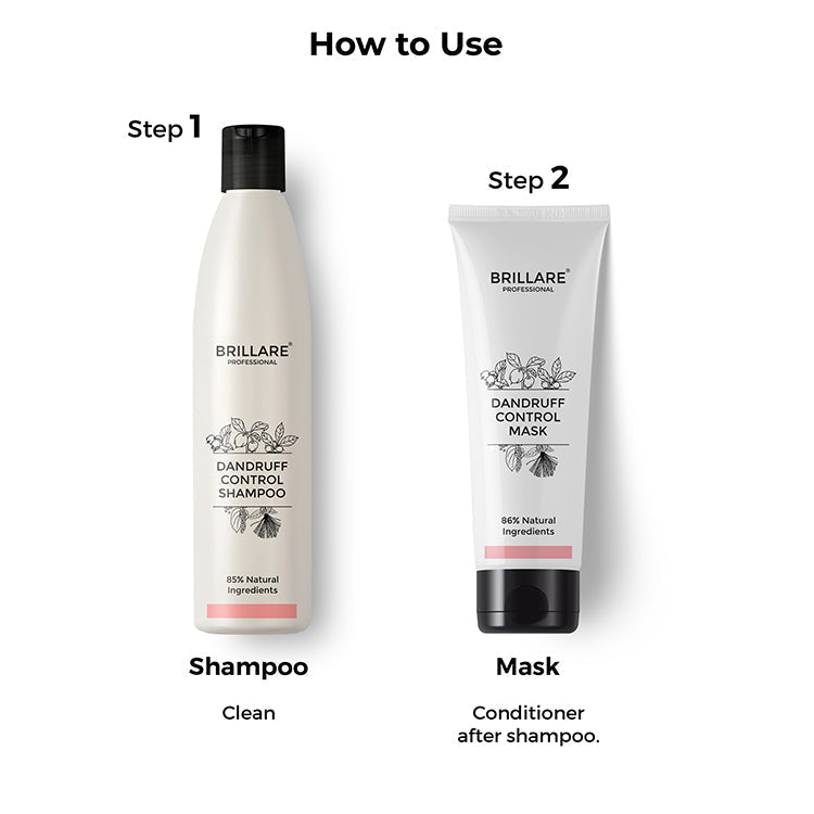 Dandruff Control Shampoo & Conditioner with Hair Wrap Towel Combo