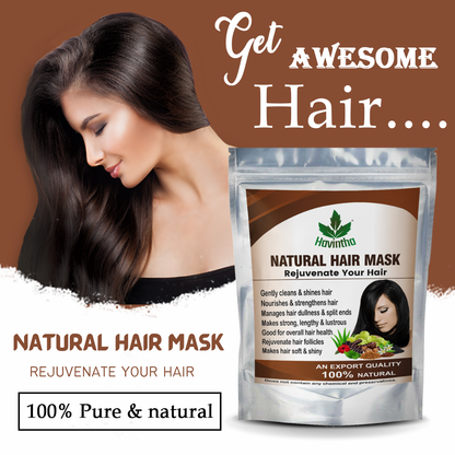 Havintha Natural Hair Mask for Hair Fall Growth Split Ends Luster Shining Nourishment - 227 grams