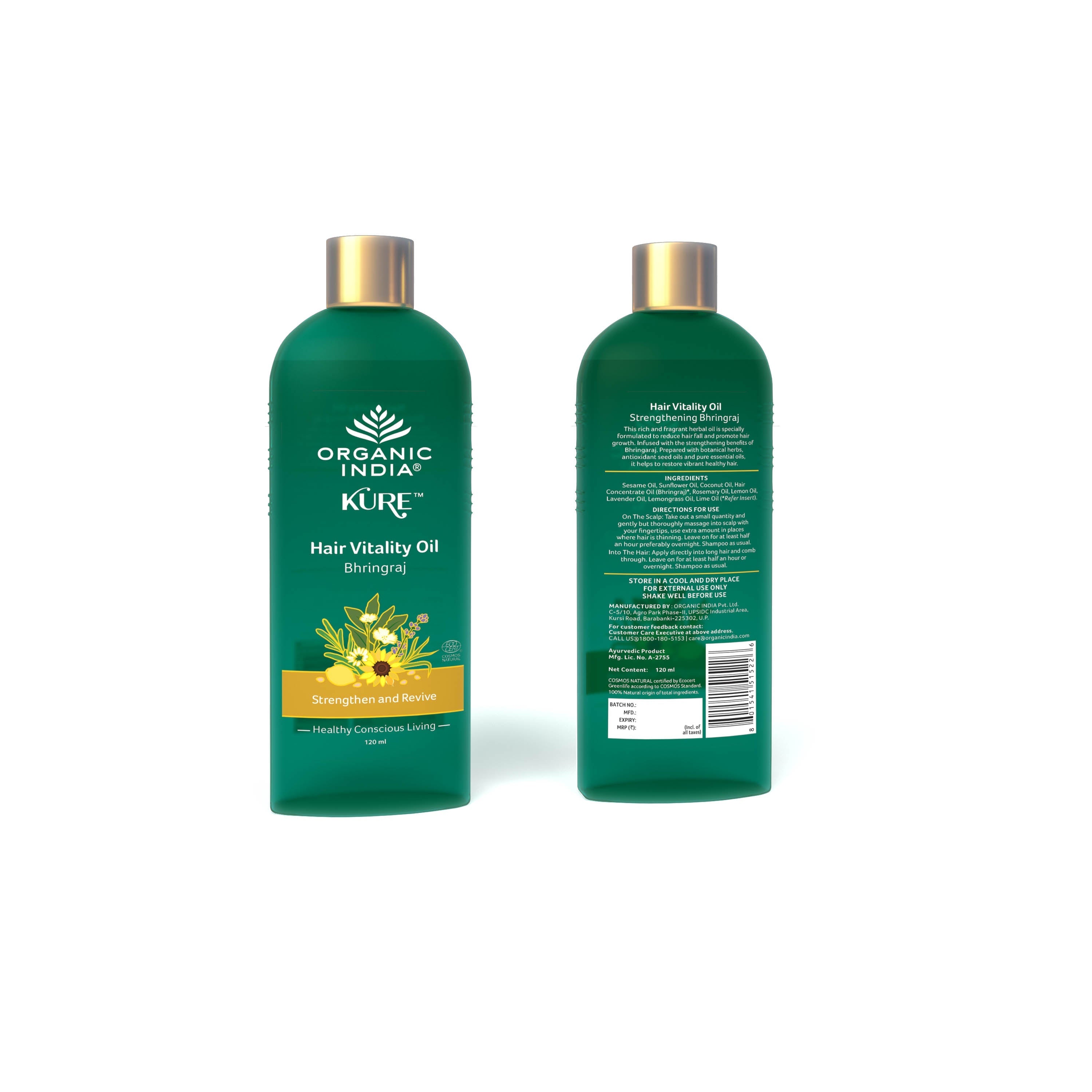Organic India Hair Vitality Oil Bhringraj - 120 ml