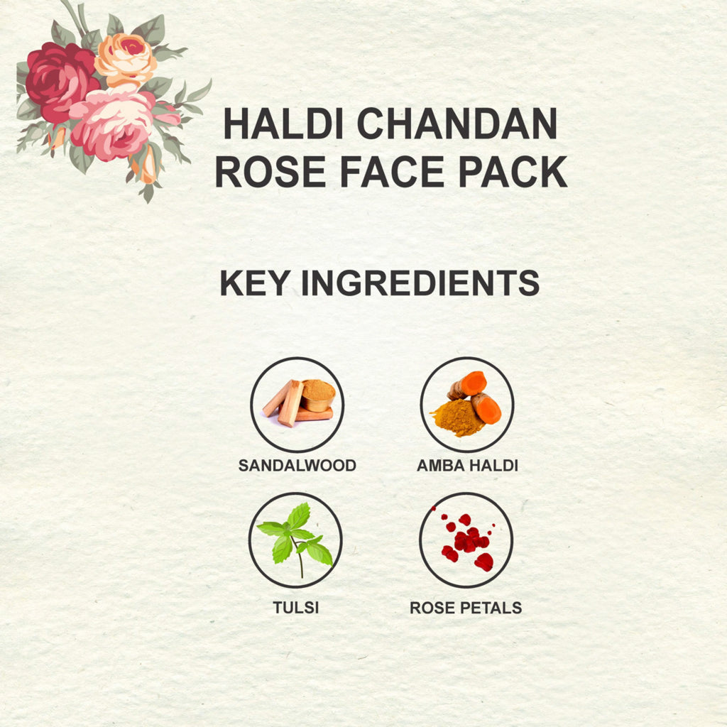 Love Earth Haldi Chandan Rose Face Pack - 50 gms