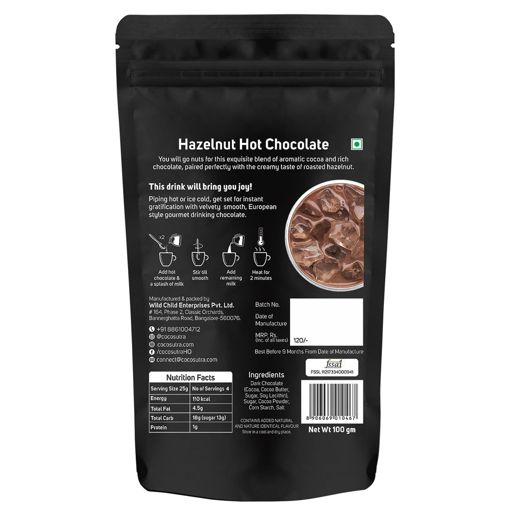 Cocosutra Hazelnut Hot Chocolate Mix
