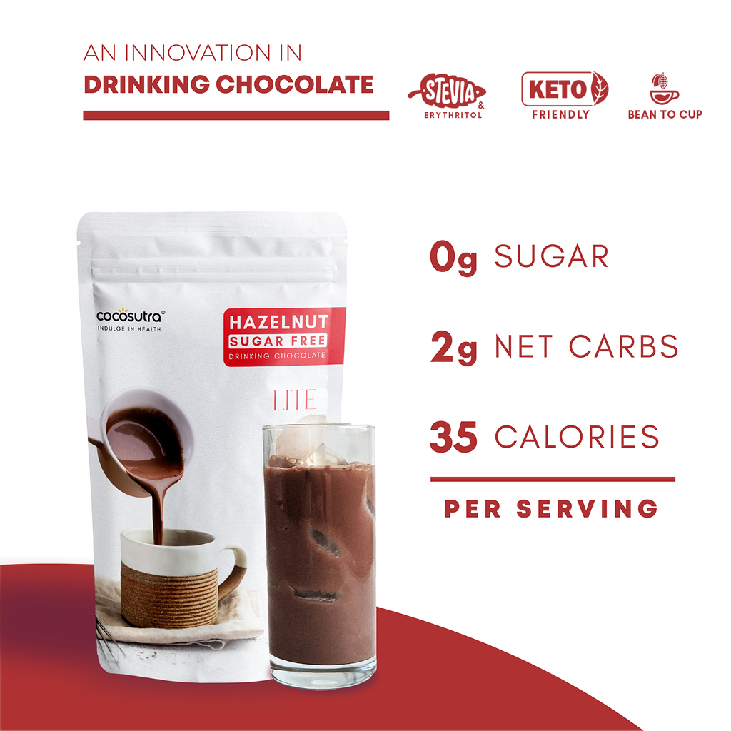 Cocosutra Sugar Free Drinking Chocolate Mix Hazelnut - 200 gms