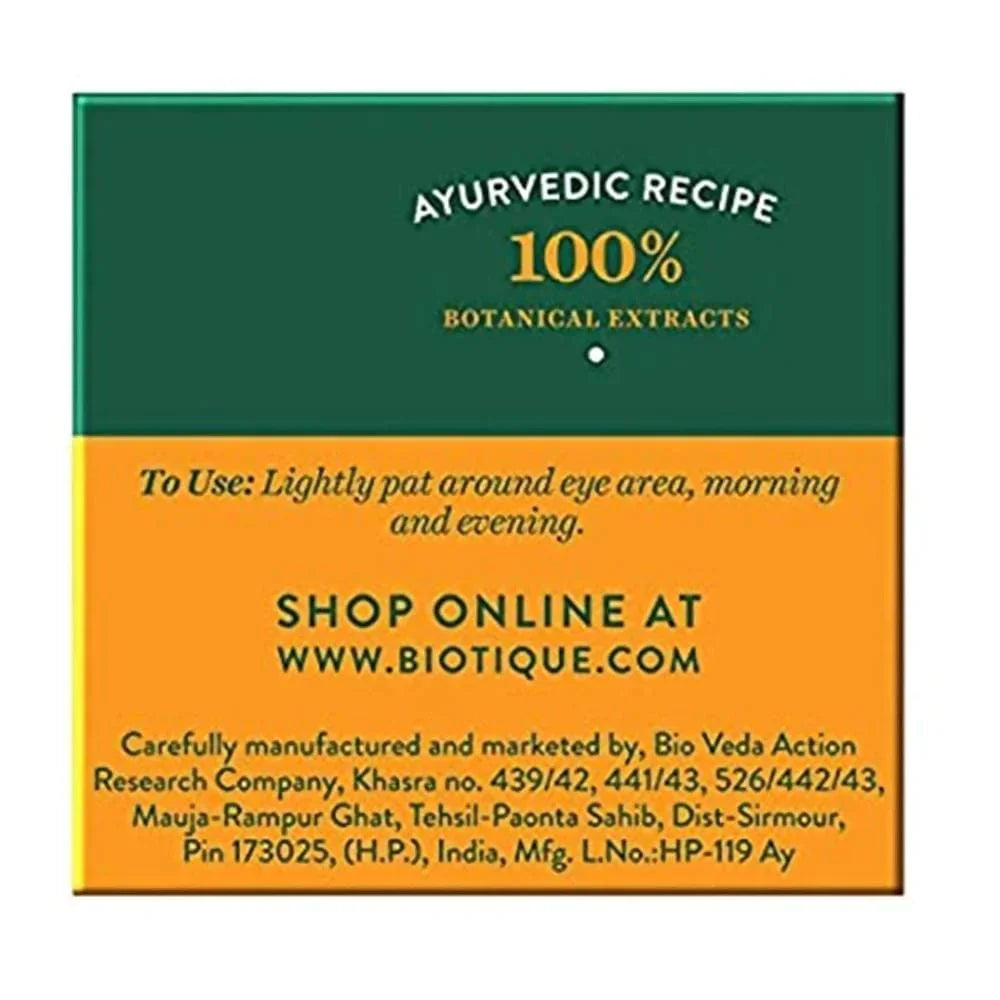 Biotique Bio Almond Soothing And Nourishing Eye Cream - 15 gms