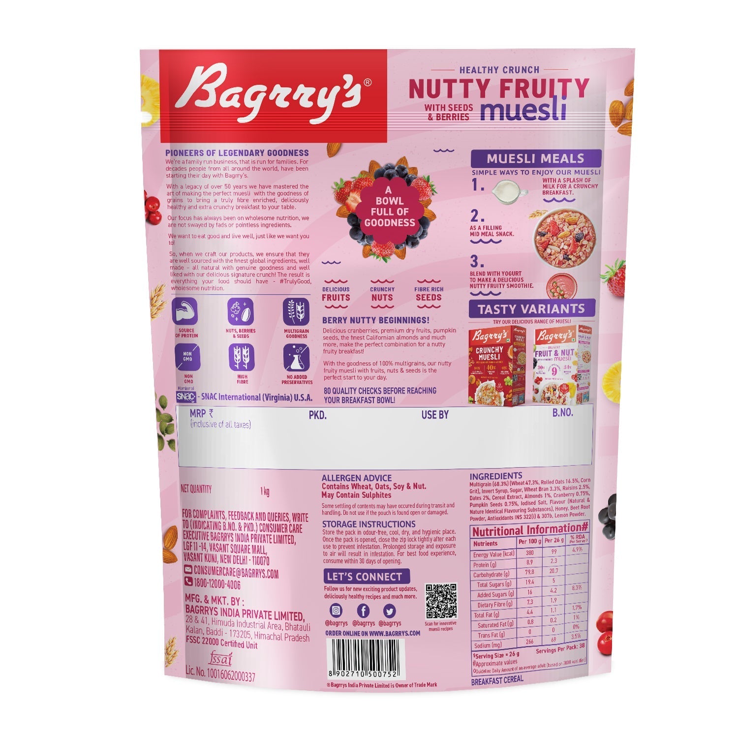 Bagrry's  Nutty Fruity Muesli