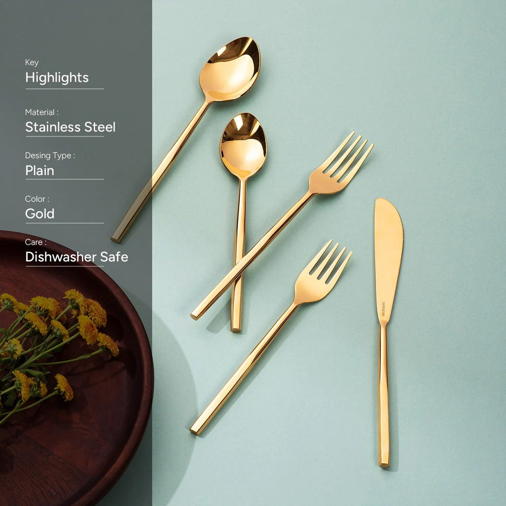 Nestroots Fusion Harmony Set of 5 Cutlery with Stylish Handles
