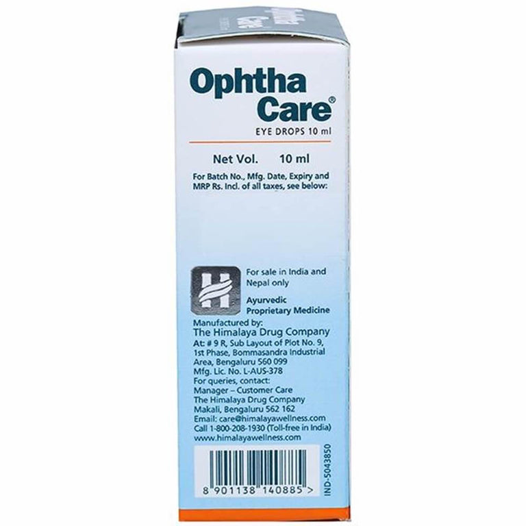 Himalaya Ophthacare Eye Drops, Herbal Eye Care Liquid with Damask Rose & Honey, 10 ml