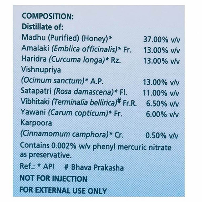 Himalaya Ophthacare Eye Drops, Herbal Eye Care Liquid with Damask Rose & Honey, 10 ml