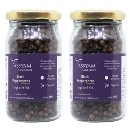 Tassyam Organics Fine Black Peppercorn