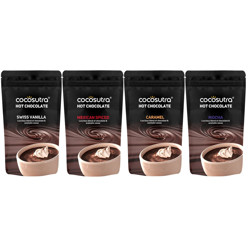 Cocosutra Hot Chocolate Mix Collection Pack 4 - 100 gms (Each)