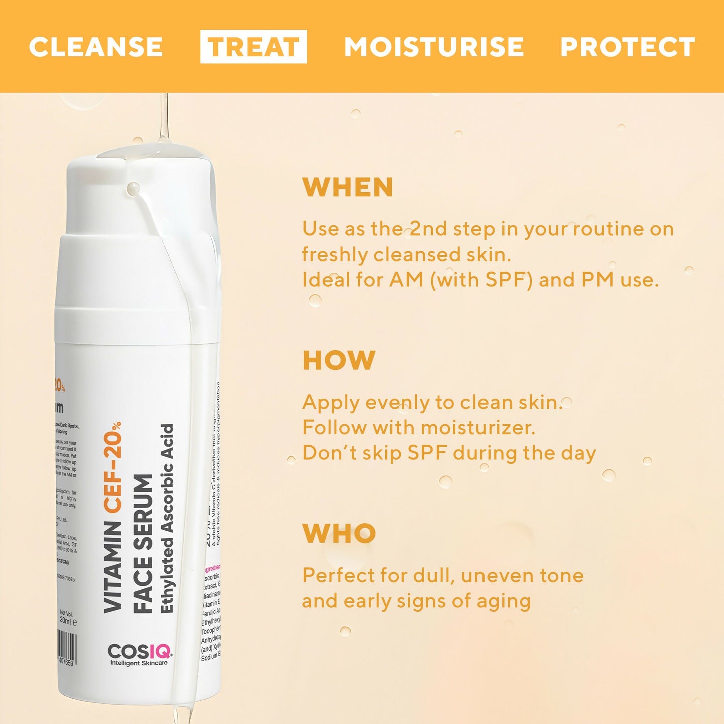 Cos-IQ Vitamin CEF-20% Face Serum