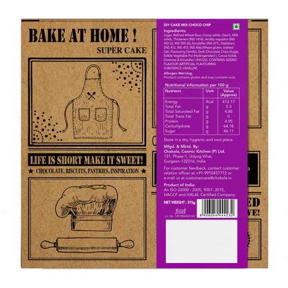 Choko La Homemade Happiness DIY Cake Egg less Choco Chip Mix