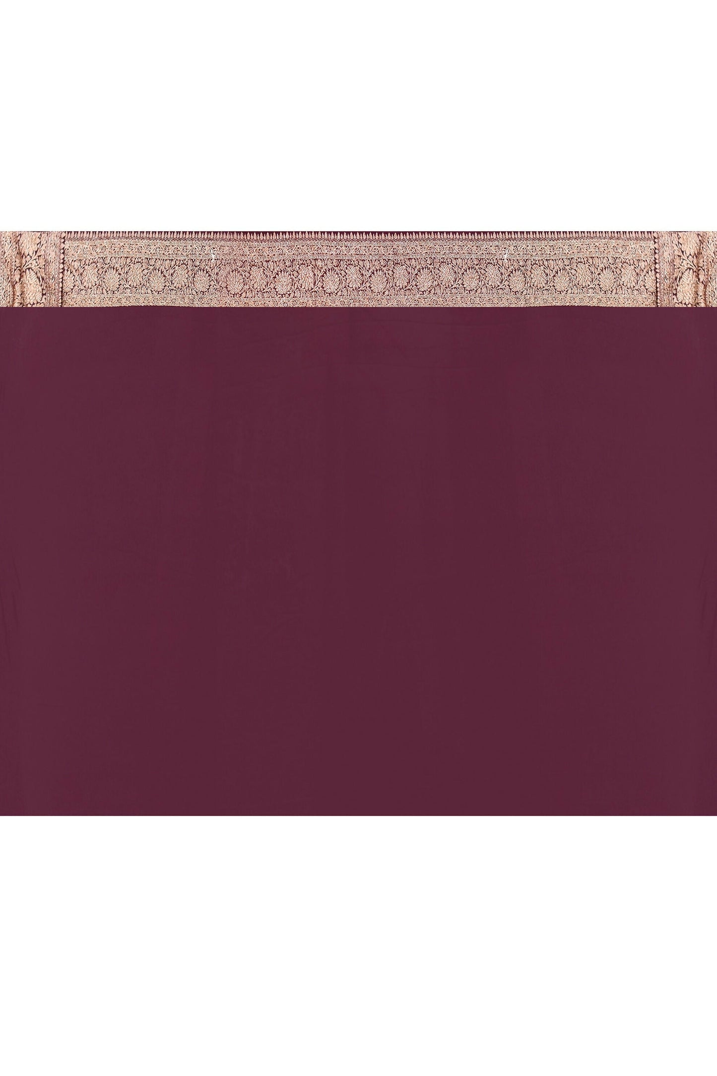 Joban Fashion Nude Pink Crepe Chiffon Pure Handloom Banarasi Silk Saree