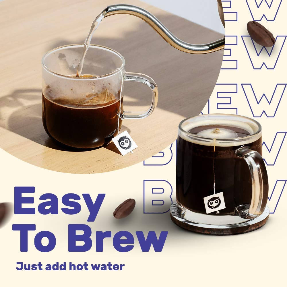 Sleepy Owl Coffee Hazelnut Hot Brew Bags - 10 Bags
