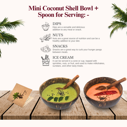 Thenga Artisan Mini Coconut Shell Bowl with Spoon