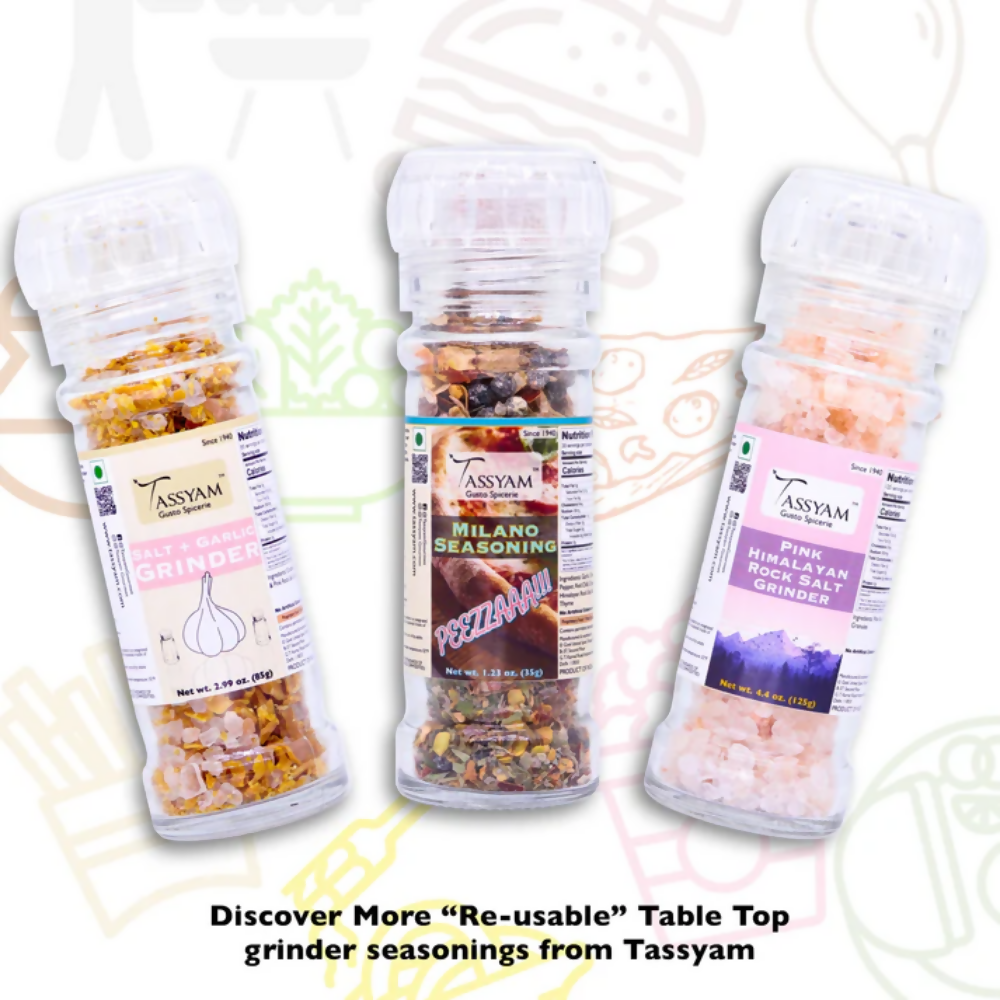 Tassyam Organics Pink Salt Granules Grinder Bottle