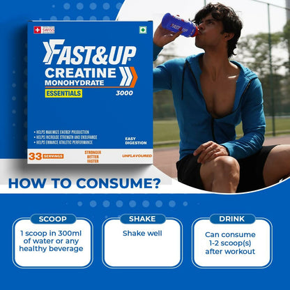 Fast&Up Creatine Monohydrate Helps Sustain Longer Workout