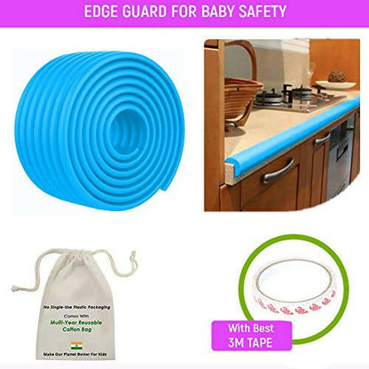 Safe-O-Kid Unique High Density- Prevents From Head Injury Multi-Functional 2 Meter Edge Guard - Blue