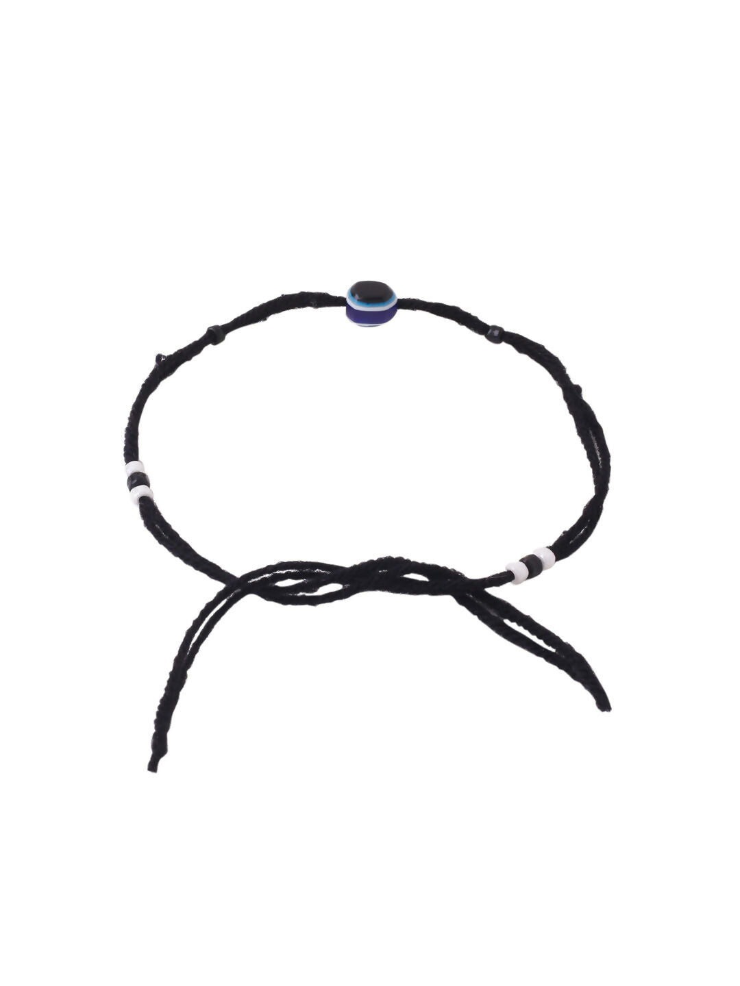 NVR Women & Men Set of 2 Black Evil Eye Rakhi With Roli Chawal