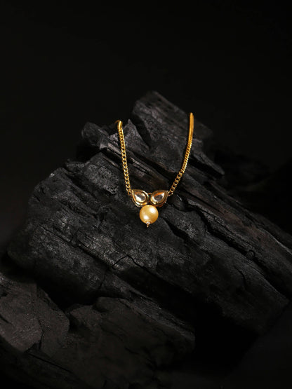 Women's Gold-Polished Necklace - Ruby Raang