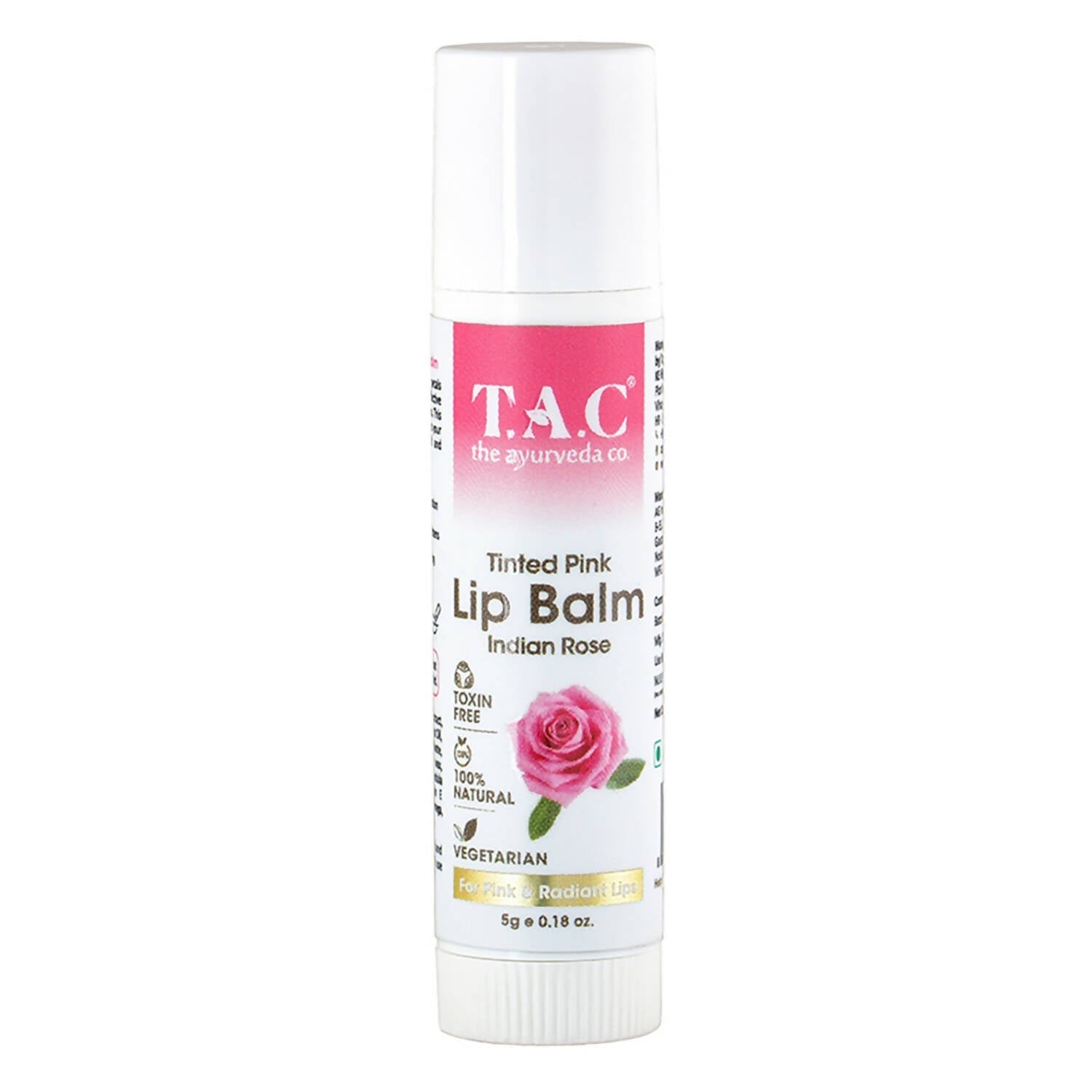 T.A.C - The Ayurveda Co. Tinted Indian Rose Vegan Lip Balm - 5 gms