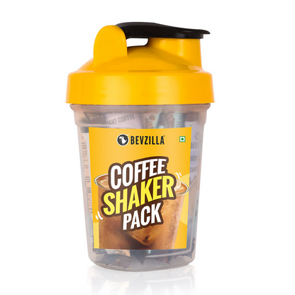 Bevzilla 25 Flavoured Coffee Sachets + Shaker