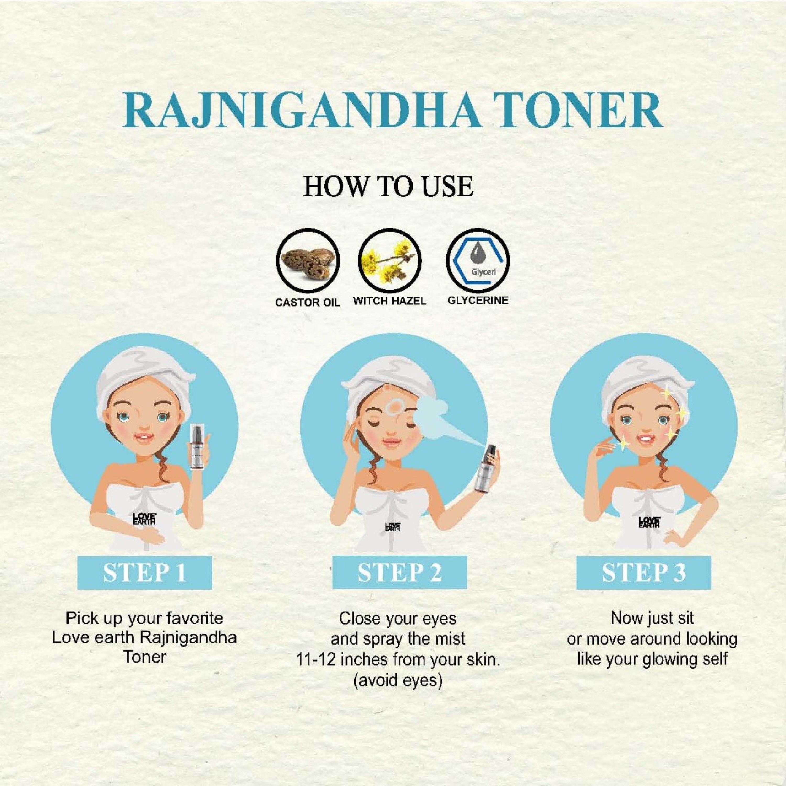 Love Earth Rajni Gandha Toner - 100 ml