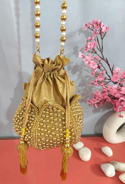 lotus Potli Bag Wedding Gift Unique Purse